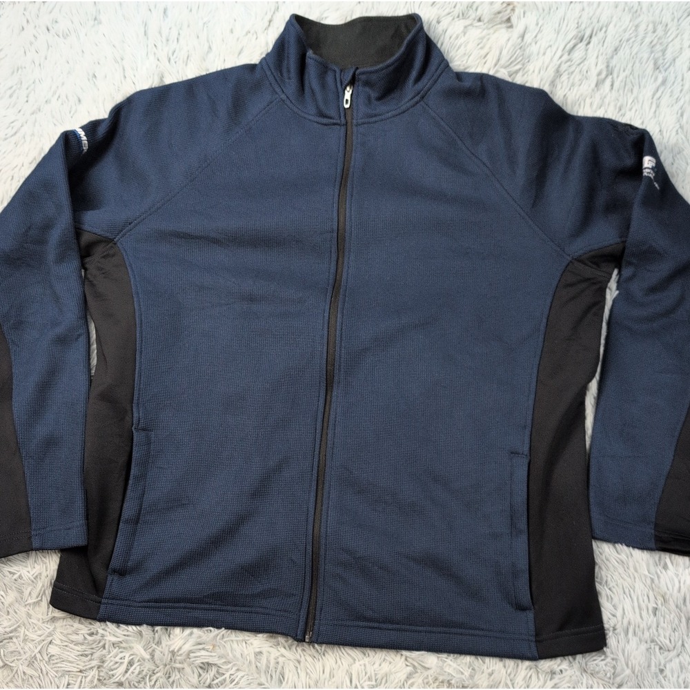 Spyder Jacket Mens 2XL Blue Black Athletic Stretch Comfort Work Chore Active